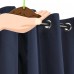 Sunbrella Canvas Navy Outdoor Curtain with Nickel Plated Grommets 50 in. x 96 in.   